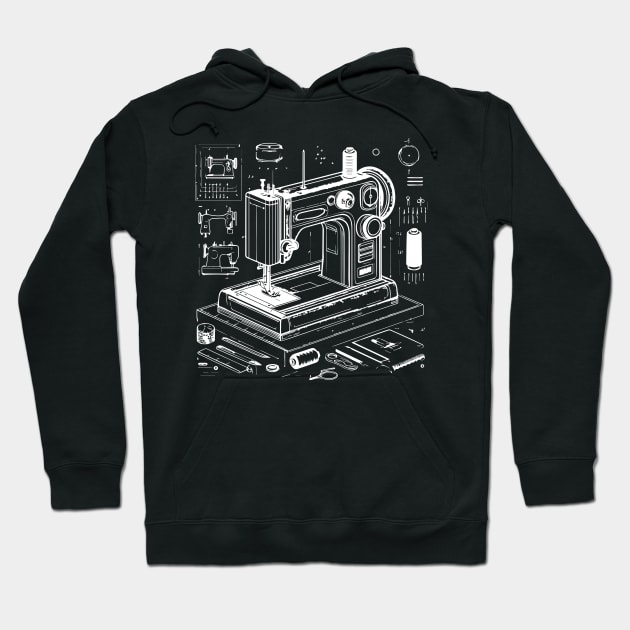 sewing machine design Hoodie by lkn